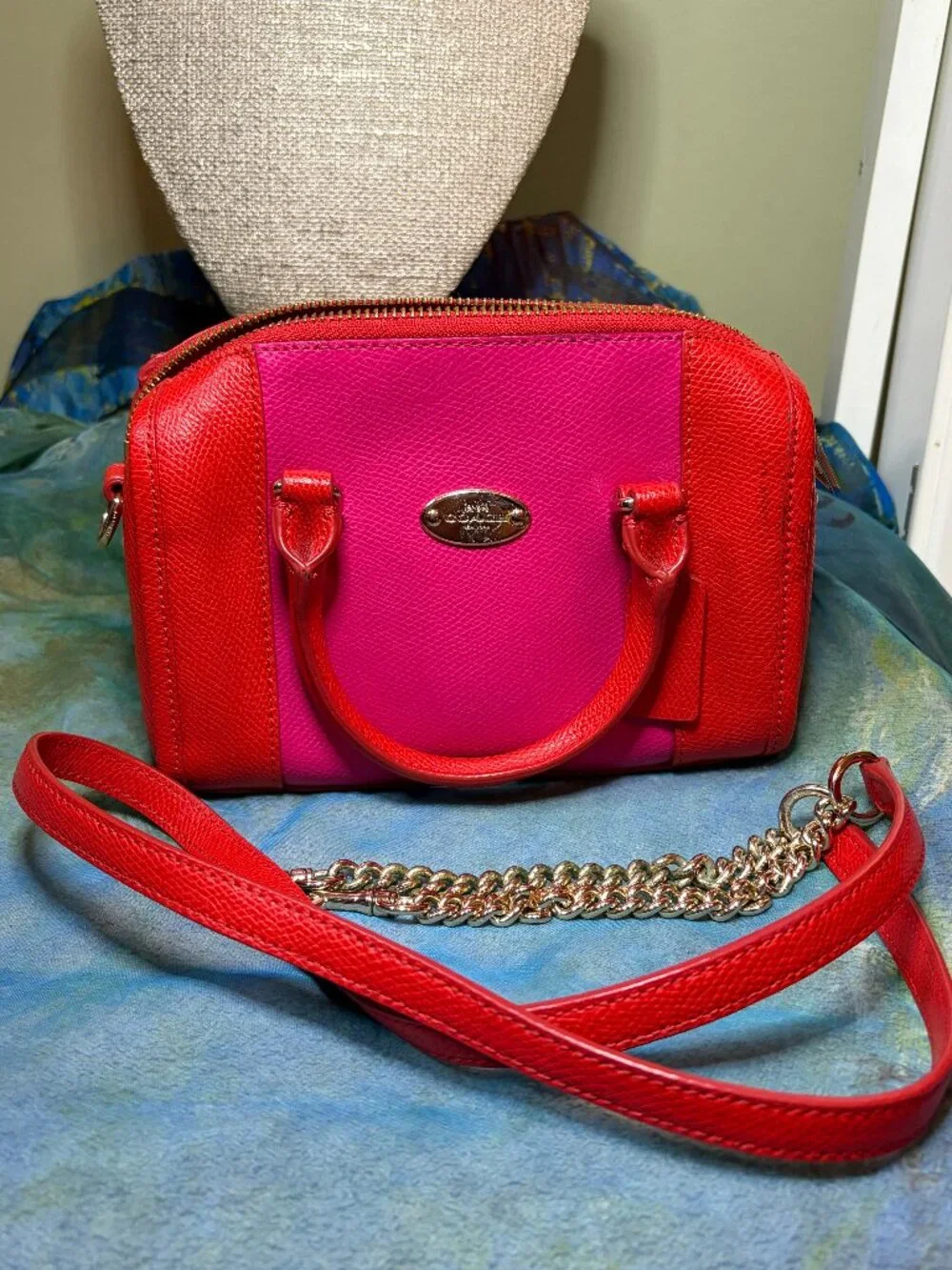 Coach Bicolor Crossgrain Baby Bennett Satchel